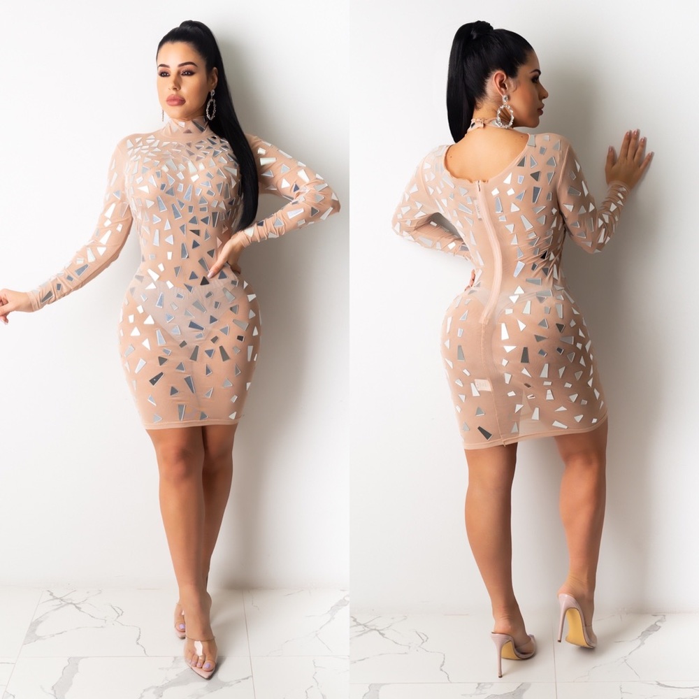 Mesh MIDI Dress